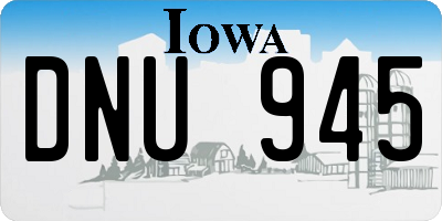 IA license plate DNU945