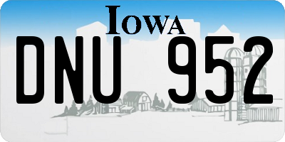 IA license plate DNU952