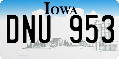 IA license plate DNU953