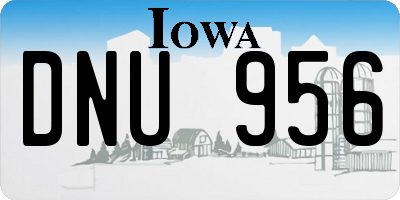 IA license plate DNU956