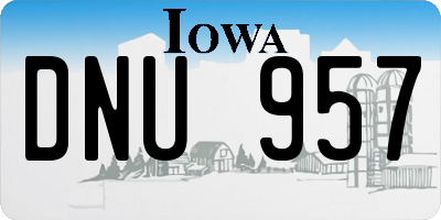IA license plate DNU957