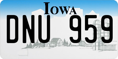 IA license plate DNU959