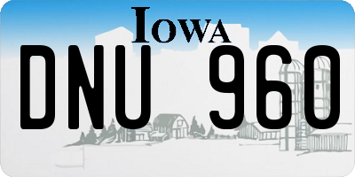 IA license plate DNU960