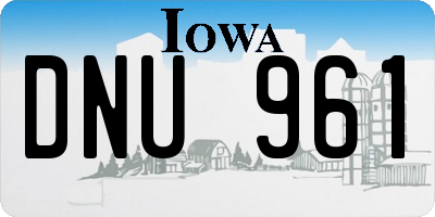 IA license plate DNU961