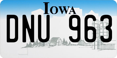 IA license plate DNU963