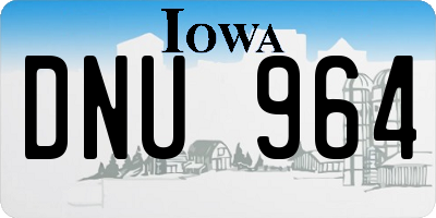 IA license plate DNU964