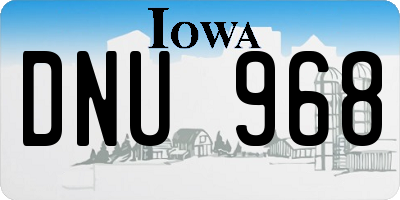 IA license plate DNU968