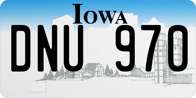 IA license plate DNU970