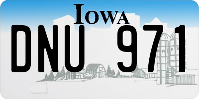 IA license plate DNU971