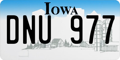 IA license plate DNU977