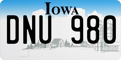 IA license plate DNU980