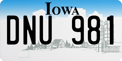 IA license plate DNU981