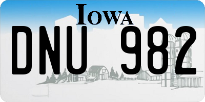 IA license plate DNU982