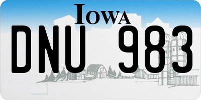 IA license plate DNU983