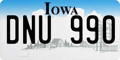 IA license plate DNU990