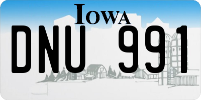 IA license plate DNU991