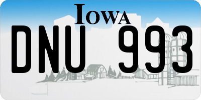 IA license plate DNU993