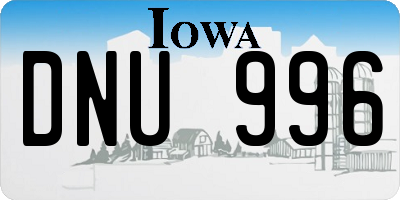 IA license plate DNU996