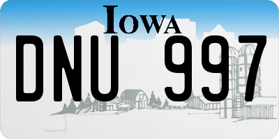 IA license plate DNU997
