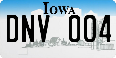 IA license plate DNV004