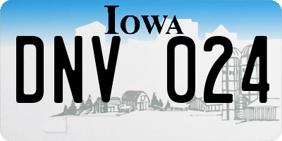 IA license plate DNV024