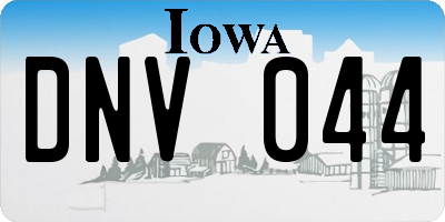 IA license plate DNV044