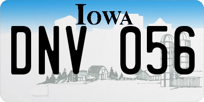 IA license plate DNV056