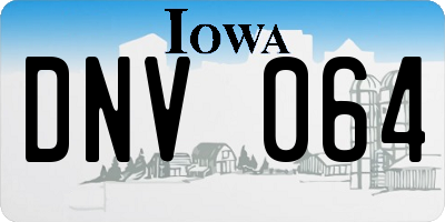 IA license plate DNV064