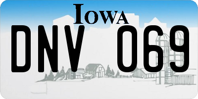 IA license plate DNV069
