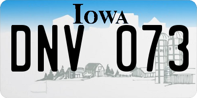 IA license plate DNV073
