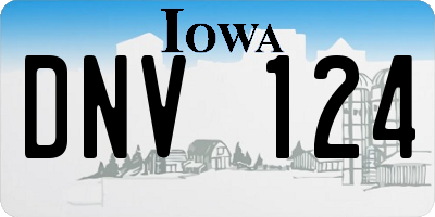 IA license plate DNV124