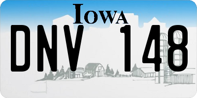 IA license plate DNV148