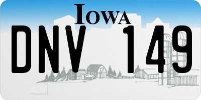 IA license plate DNV149