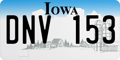 IA license plate DNV153