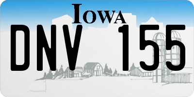IA license plate DNV155