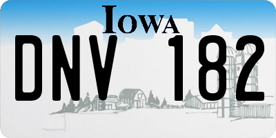 IA license plate DNV182
