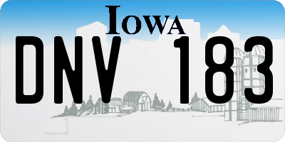 IA license plate DNV183