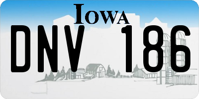 IA license plate DNV186