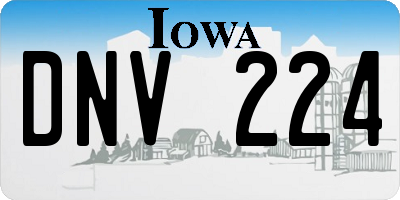 IA license plate DNV224