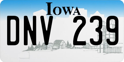 IA license plate DNV239