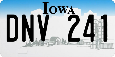 IA license plate DNV241