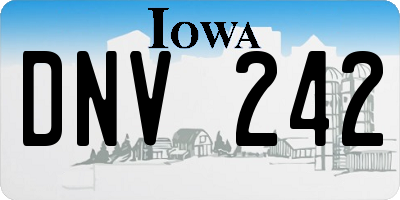 IA license plate DNV242