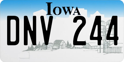 IA license plate DNV244