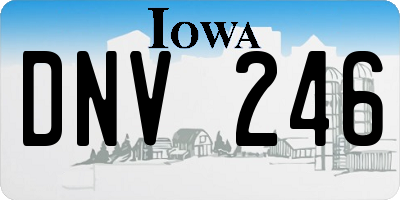 IA license plate DNV246