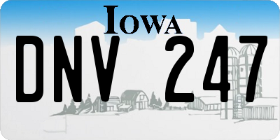 IA license plate DNV247