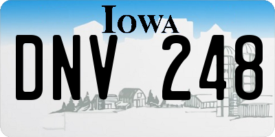 IA license plate DNV248