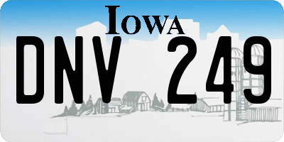 IA license plate DNV249