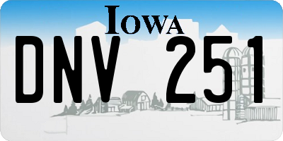 IA license plate DNV251