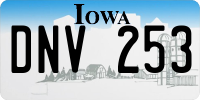 IA license plate DNV253
