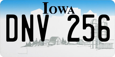 IA license plate DNV256